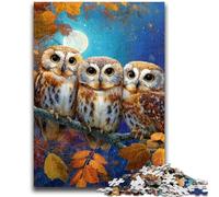 Puzzle da 1000 pezzi per adolescenti Gufo, difficile da completare ma divertente e umoristico, regalo di compleanno, regali, arte murale 38x26cm