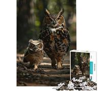 Puzzle da 1000 pezzi per adolescenti gufo mamma e cucciolo giocattolo educativo gioco per famiglie divertimento in famiglia ottimo regalo per gli amanti dei giochi (dimensioni 50x75cm)