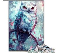 Puzzle da 1000 pezzi per adolescenti, gufo misterioso, antistress, sfida difficile, regali di Babbo Natale segreto per età 14 anni in su (dimensioni 26x38cm)