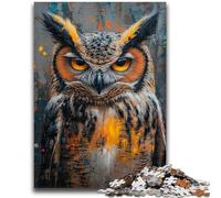 Puzzle da 1000 pezzi per adolescenti, gufo misterioso, giocattolo educativo intellettuale decomprimente, fantastici regali e giocattoli, 50x75cm