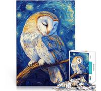 Puzzle da 1000 pezzi per adolescenti Gufo nella notte stellata Vacanza a casa: uccidere il tempo offerte come regali per tutta la famiglia 75x50cm