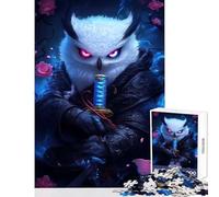 Puzzle da 1000 pezzi per adolescenti gufo samurai giocattolo educativo regalo per donne e uomini gioco rompicapo collezione di artisti belle arti dimensioni 38x26cm