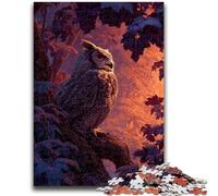 Puzzle da 1000 pezzi per adolescenti Gufo sull'albero Aiuta il cervello a esercitare Giocattoli avvincenti per coltivare la pazienza Decorazione da parete 50x75cm