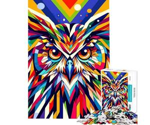 Puzzle da 1000 pezzi per adolescenti gufo Wpap puzzle pop art per adulti giochi per famiglie migliora la memoria compleanni e occasioni speciali (dimensioni 50x75cm)