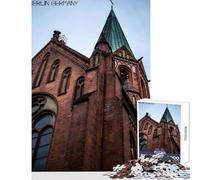 Puzzle da 1000 pezzi per adolescenti Guglia della chiesa di Berlino Giocattoli antistress Ottimi regali e giocattoli Gioco pratico Interessante riduzione dello stress Dimensioni 38x26cm