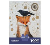 Puzzle Da 1000 Pezzi Per Adolescenti Gustav Klimt Fox And Raven Puzzle Per Adulti Giochi Per Famiglie Vacanze in Casa Passatempo Regali Unici Per Compleanni E Regali 38x26cm/1000pcs