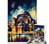Puzzle da 1000 pezzi per adolescenti Hagia Sophia Istanbul Giocattoli antistress Regali per donne Uomini Gioco pratico per compleanno Natale Dimensioni 38x52cm
