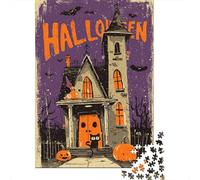 Puzzle Da 1000 Pezzi Per Adolescenti Halloween Haunted House Decorations Puzzle Per Adulti Giocattolo Decorazione Da Parete Arte Da Parete Offerta Come Regalo Per Tutta La Famiglia 70x50cm/1000pcs