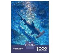 Puzzle Da 1000 Pezzi Per Adolescenti Hammerhead Shark in Clear Blue Water Puzzle Per Adolescenti Giocattoli Fai Da Te Corsa Di Velocità Manuale Regali Unici Per Compleanno E Natale 70x50cm/1000pcs