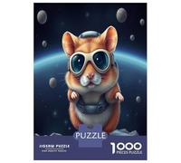 Puzzle Da 1000 Pezzi Per Adolescenti Hamster Astronaut in Space Puzzle Per Adulti Giocattoli Antistress Taglio Di Precisione Regali Di Natale E Compleanno 52x38cm/1000pcs