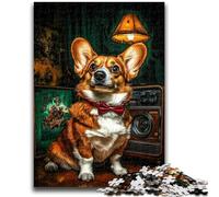 Puzzle da 1000 pezzi per adolescenti Happy Corgi Giocattoli educativi per l'apprendimento Attività divertenti a casa, regalo di compleanno, regali di viaggio 26x38cm