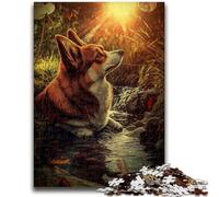 Puzzle da 1000 pezzi per adolescenti Happy Corgi Giocattolo educativo intellettuale decomprimente Ottimi regali e giocattoli 50x75cm