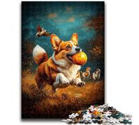 Puzzle da 1000 pezzi per adolescenti Happy Corgi, gioco stimolante e gioco educativo per famiglie per compleanni e Natale, 50x75cm