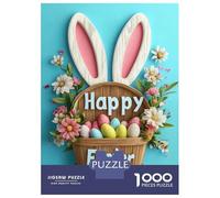 Puzzle Da 1000 Pezzi Per Adolescenti Happy Easter Basket Puzzle Per Adulti Giocattoli Fai Da Te Sfida Difficile Aiuta Ad Allenare Il Cervello 38x26cm/1000pcs