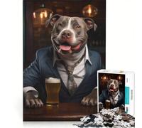 Puzzle da 1000 pezzi per adolescenti, Happy XL Bully in The Pub, gioco impossibile, difficile e stimolante, compleanno e Natale 50x75cm