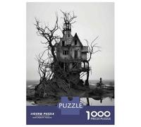 Puzzle Da 1000 Pezzi Per Adolescenti Haunting Treehouse on The Beach Puzzle Per Adulti Gioco Pratico Decorazione Da Parete Offerta Come Regalo Per Tutta La Famiglia 52x38cm/1000pcs
