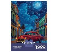 Puzzle Da 1000 Pezzi Per Adolescenti Havana, Cuba Classic Car at Night Puzzle Per Adulti Giochi Rilassanti Decorazione Per La Casa Per Compleanno, Natale 70x50cm/1000pcs