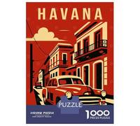 Puzzle Da 1000 Pezzi Per Adolescenti Havana Cuba Vintage Travel Puzzle Per Adulti Giochi Rilassanti Assemblaggio Di Modelli Regalo Di Compleanno, Regali, 52x38cm/1000pcs