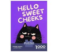 Puzzle Da 1000 Pezzi Per Adolescenti Hello Sweet Cheeks Cat Puzzle Giochi Rilassanti Ma Divertenti E Spiritosi Regalo Di Compleanno, Regali, 52x38cm/1000pcs