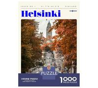 Puzzle Da 1000 Pezzi Per Adolescenti Helsinki Finland Travel Art Puzzle Per Adolescenti Gioco Pratico Decorazione Perfetta Per È Ideale Come Regalo 52x38cm/1000pcs