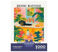 Puzzle Da 1000 Pezzi Per Adolescenti Henri Matisse Dachshund Bathing Art Print Puzzle Antistress Giocattolo Decorazione Per La Casa Gioco Stimolante Regali 70x50cm/1000pcs