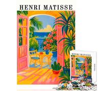 Puzzle da 1000 pezzi per adolescenti Henri Matisse Dipinto Finestra Aperta Giocattolo Educativo Regalo di Compleanno Gioco Rompicapo Decompressione Intellettuale Dimensioni 38x52cm