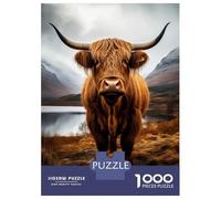 Puzzle Da 1000 Pezzi Per Adolescenti Highland Cow Cattle Puzzle Per Adolescenti Giochi Rilassanti Corsa Di Velocità Manuale Aiuta Ad Allenare Il Cervello 52x38cm/1000pcs