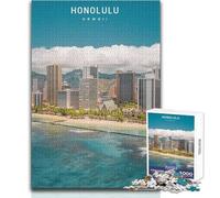 Puzzle da 1000 pezzi per adolescenti Honolulu Rompicapo Giochi per famiglie Migliora la memoria Regali di compleanno Dimensioni 38x26cm