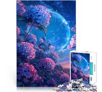 Puzzle da 1000 pezzi per adolescenti Hortensia Full Moon Anime Allena il tuo cervello e le tue mani Migliorare l'amore tra le coppie 38x26cm