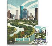Puzzle da 1000 pezzi per adolescenti Houston Rompicapo Giochi per famiglie Migliora la memoria Regali di compleanno Dimensioni 38x52cm