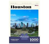 Puzzle Da 1000 Pezzi Per Adolescenti Houston Texas Travel Art Puzzle Per Adulti Gioco Pratico Assemblaggio Di Modelli Per Compleanno, Natale 70x50cm/1000pcs
