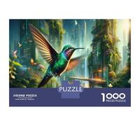 Puzzle Da 1000 Pezzi Per Adolescenti Hummingbird Cityscape Puzzle Per Adolescenti Gioco Per Famiglie Migliora La Memoria Regali Unici Per Compleanno E Natale 38x26cm/1000pcs