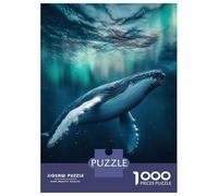 Puzzle Da 1000 Pezzi Per Adolescenti Humpback Whale Aurora Borealis Puzzle Per Adulti Giochi Rilassanti Decorazione Perfetta Attività Divertenti A Casa 70x50cm/1000pcs