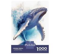 Puzzle Da 1000 Pezzi Per Adolescenti Humpback Whale Splash Puzzle Per Adulti Giochi Rilassanti Decorazione Perfetta Attività Divertenti A Casa 52x38cm/1000pcs