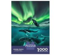 Puzzle Da 1000 Pezzi Per Adolescenti Humpback Whales Northern Puzzle Per Adolescenti Gioco Pratico Migliora La Memoria Regali Per Amici E Familiari 38x26cm/1000pcs