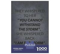 Puzzle Da 1000 Pezzi Per Adolescenti I AM The Storm Girl Power Puzzle Per Adolescenti Gioco Pratico Un'opera D'arte Regali Unici Per Compleanno E Natale 70x50cm/1000pcs
