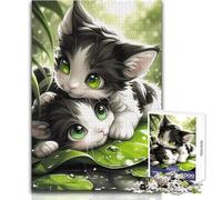 Puzzle da 1000 pezzi per adolescenti, i migliori amici dei gatti, giocattolo, gioco intellettuale, vacanze a casa, regali di Babbo Natale segreto, dimensioni 38x52cm