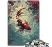 Puzzle da 1000 pezzi per adolescenti I pesci koi aiutano il cervello a esercitare Giocattoli avvincenti per coltivare la pazienza Decorazione perfetta 26x38cm