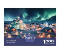 Puzzle Da 1000 Pezzi Per Adolescenti Ice Hotel Aurora Borealis Puzzle Per Adulti Gioco Pratico Sfida Difficile Sfida Educativa 38x26cm/1000pcs