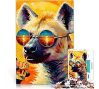 Puzzle da 1000 pezzi per adolescenti Iena con occhiali da sole Giocattolo educativo per l'apprendimento perché è ideale come regalo per tutta la famiglia 75x50cm