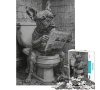 Puzzle da 1000 pezzi per adolescenti "Il cane va in bagno" puzzle per adulti giocattoli fai da te regalo di compleanno per amici e familiari (dimensioni 38x26cm)