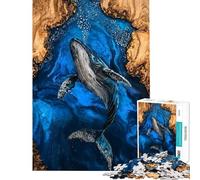 Puzzle da 1000 pezzi per adolescenti Il canto della balena Puzzle artistico in resina per adulti Giochi rilassanti Sfida impegnativa compleanno e Natale (Dimensioni 38x26cm)