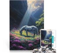 Puzzle da 1000 pezzi per adolescenti Il cavallo dell'alba Giocattoli per l'intrattenimento in famiglia Regalo di compleanno, regali, arte murale 52x38cm