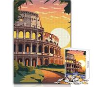 Puzzle da 1000 pezzi per adolescenti Il Colosseo a Roma Ideale passatempo tranquillo al chiuso Giocattolo di precisione superiore Dimensioni 50x75cm