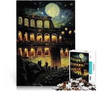 Puzzle da 1000 pezzi per adolescenti Il Colosseo romano Antistress Vacanza in patria Uccidere il tempo con poster abbinato e foglio di quiz 75x50cm