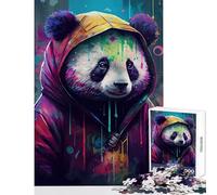 Puzzle da 1000 pezzi per adolescenti il comodo giocattolo panda decorazione da parete regali di Babbo Natale segreto gioco impossibile decompressione intellettuale dimensioni 38x52cm