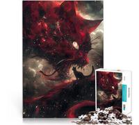 Puzzle da 1000 pezzi per adolescenti Il Dio rosso dei gatti giochi divertenti per famiglie Attività divertenti a casa, regali di compleanno, regali di viaggio, 38x26cm