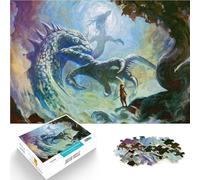 Puzzle da 1000 pezzi per adolescenti Il drago eterno Difficile da completare ma divertente e umoristico con poster abbinato e foglio di quiz 52x38cm