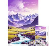 Puzzle da 1000 pezzi per adolescenti Il fiume in montagna Giocattoli antistress Regali di Babbo Natale segreto Gioco rompicapo Difficile da completare Dimensioni 38x52cm