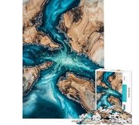 Puzzle da 1000 pezzi per adolescenti "Il freddo del fiume" rompicapo per adulti sfida impegnativa regalo per amici e familiari (dimensioni 38x26cm)